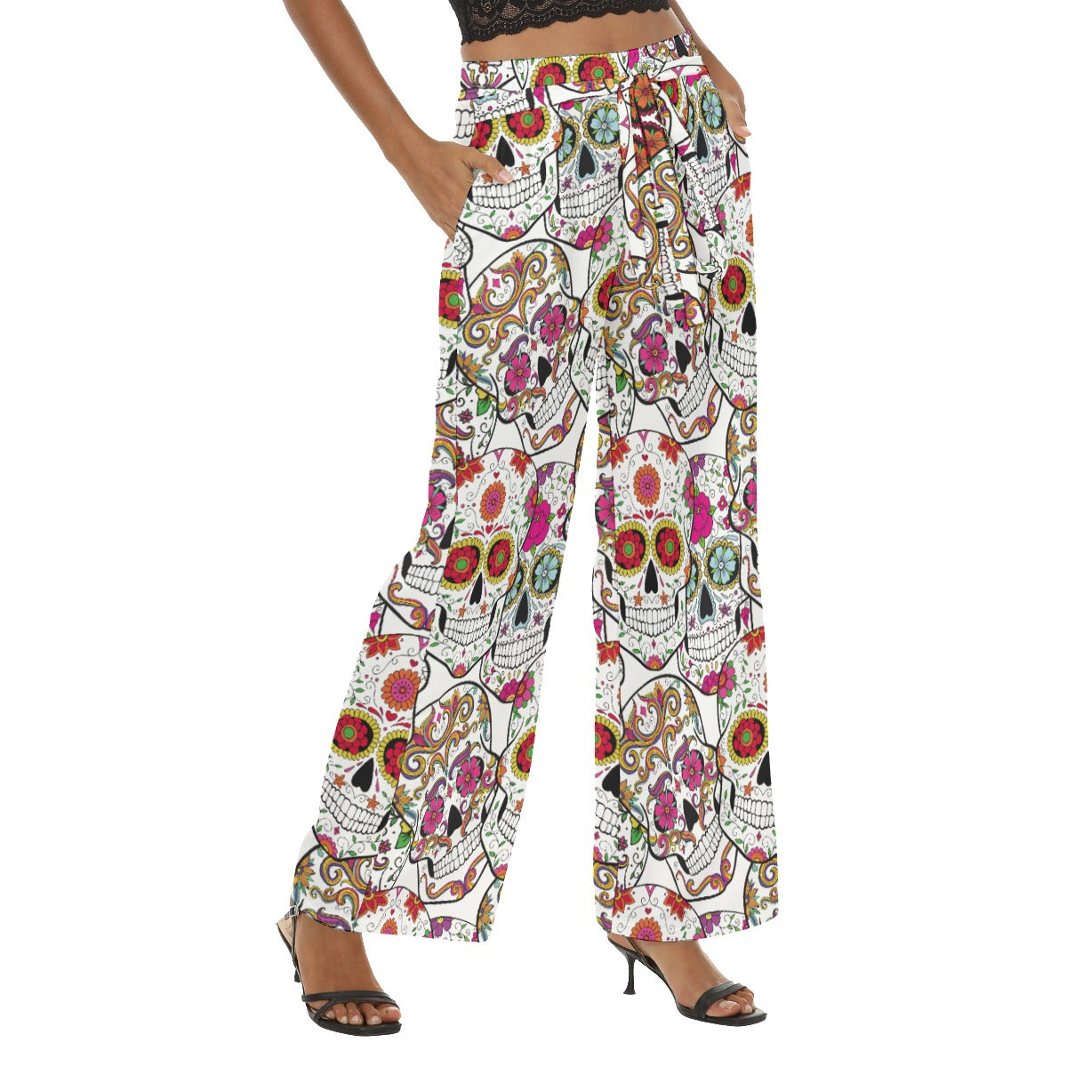 All-Over Print Women's Casual Straight-leg Pants