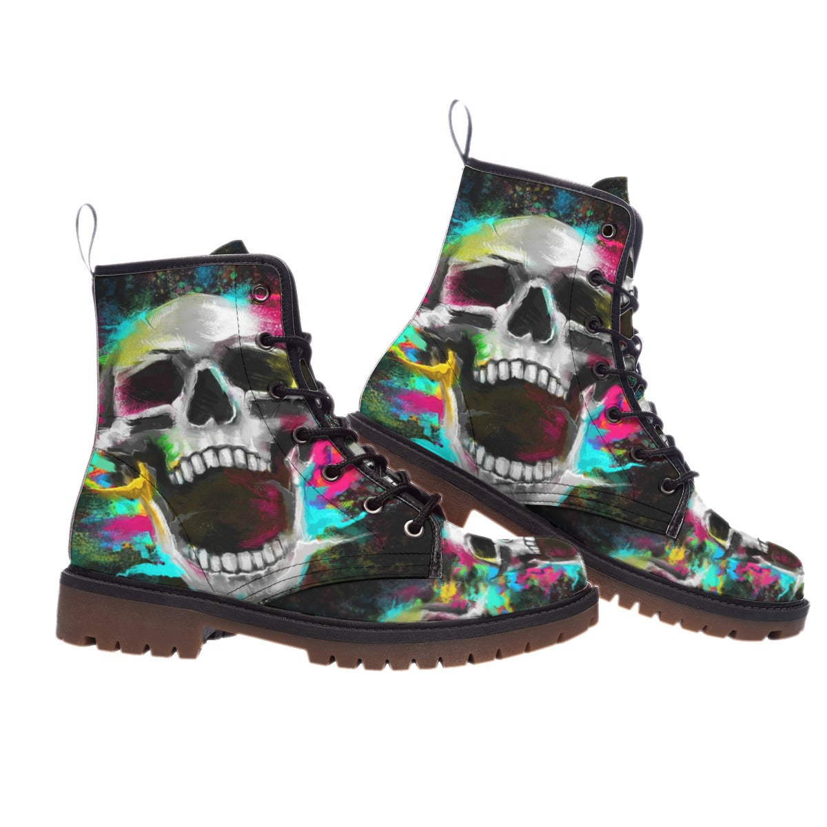 Gothic skull grim reaper shoes Boots, Halloween horror skeleton boots for women men