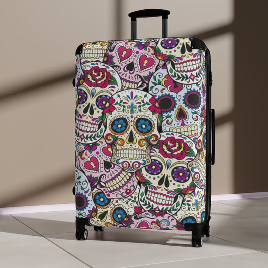 Sugar skull luggages 3 sizes