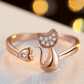 Charm Crystal Top Quality Cubic Zirconia Crystal Inlaid Cute Animal Cat Ring for Women/Girls