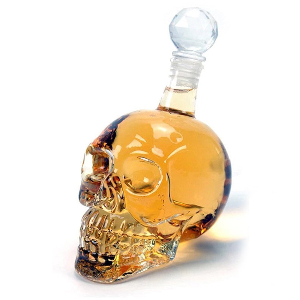 7pcs/set Glass Cup 75ml Crystal Skull Head Shot Glass With 550ml Vodka Bottle Home Bar Mug Beer Wine Champagne Cristal Glass Cup