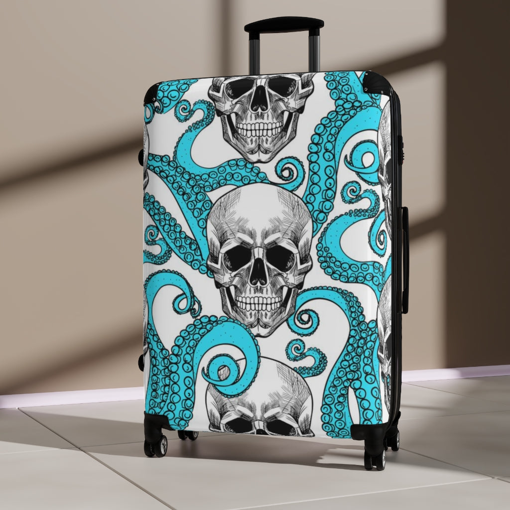 Gothic skull Suitcases luggages, awesome skull suitcase luggage, skeleton Halloween Christmas skull luggage suitcase