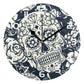 Sugar Skull Decorative Wall Clock Acrylic Round Clocks Non Ticking Art