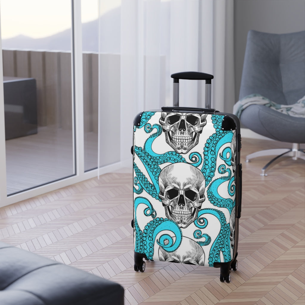 Gothic skull Suitcases luggages, awesome skull suitcase luggage, skeleton Halloween Christmas skull luggage suitcase