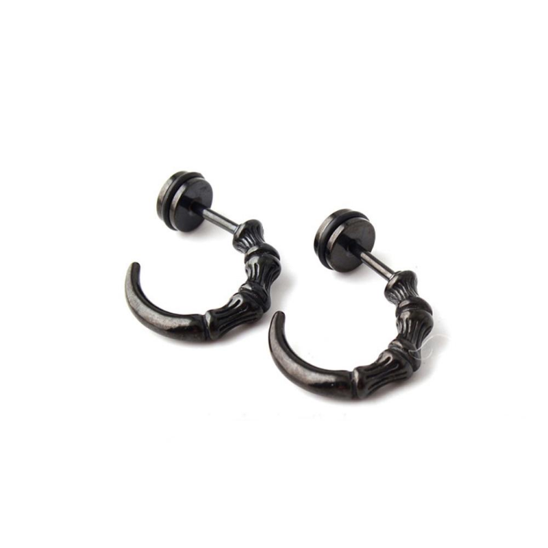 2 pieces Punk Rock Hawk Claw Horns Stainless Steel Stud Earring Men Wing stud earrings Skulls Ear Studs Body Piercing Jewelry