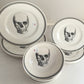 Halloween Lace Skull Porcelain Ceramic Dinner Plates, Salad Plates