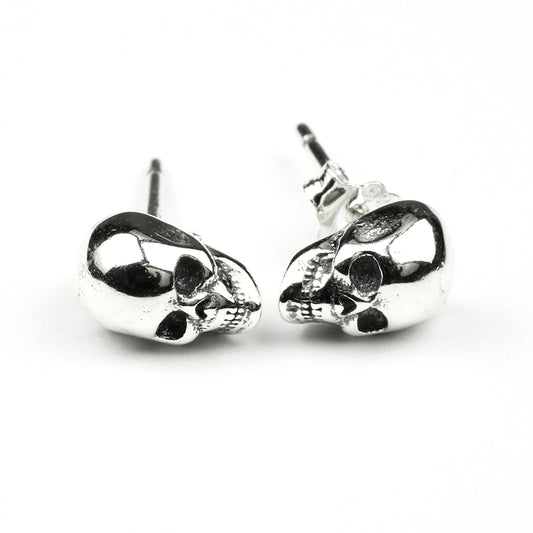 925 Sterling Silver Skull Earrings Studs Set Small Rock Punk Gothic Vintage Jewelry For Men And Women Brinco Masculino