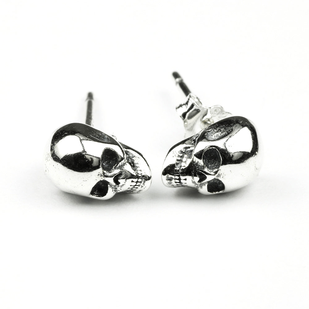 925 Sterling Silver Skull Earrings Studs Set Small Rock Punk Gothic Vintage Jewelry For Men And Women Brinco Masculino