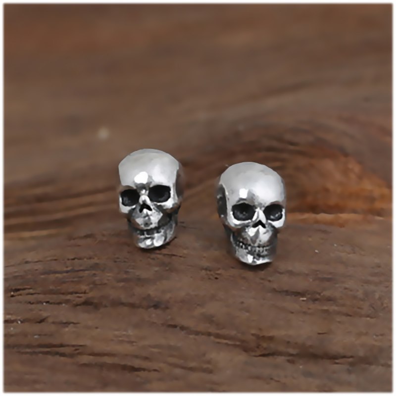 925 Sterling Silver Skull Earrings Studs Set Small Rock Punk Gothic Vintage Jewelry For Men And Women Brinco Masculino