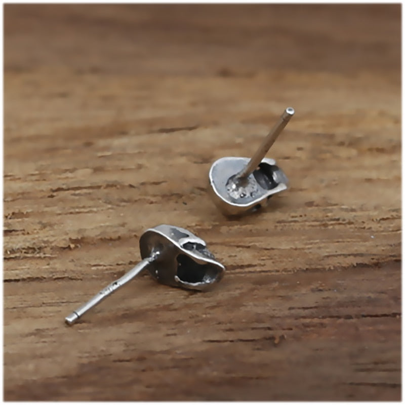 925 Sterling Silver Skull Earrings Studs Set Small Rock Punk Gothic Vintage Jewelry For Men And Women Brinco Masculino