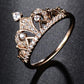 Princess Crown Rings for women AAA cubic zirconia micro pave setting engagement wedding rings female Anel accessories