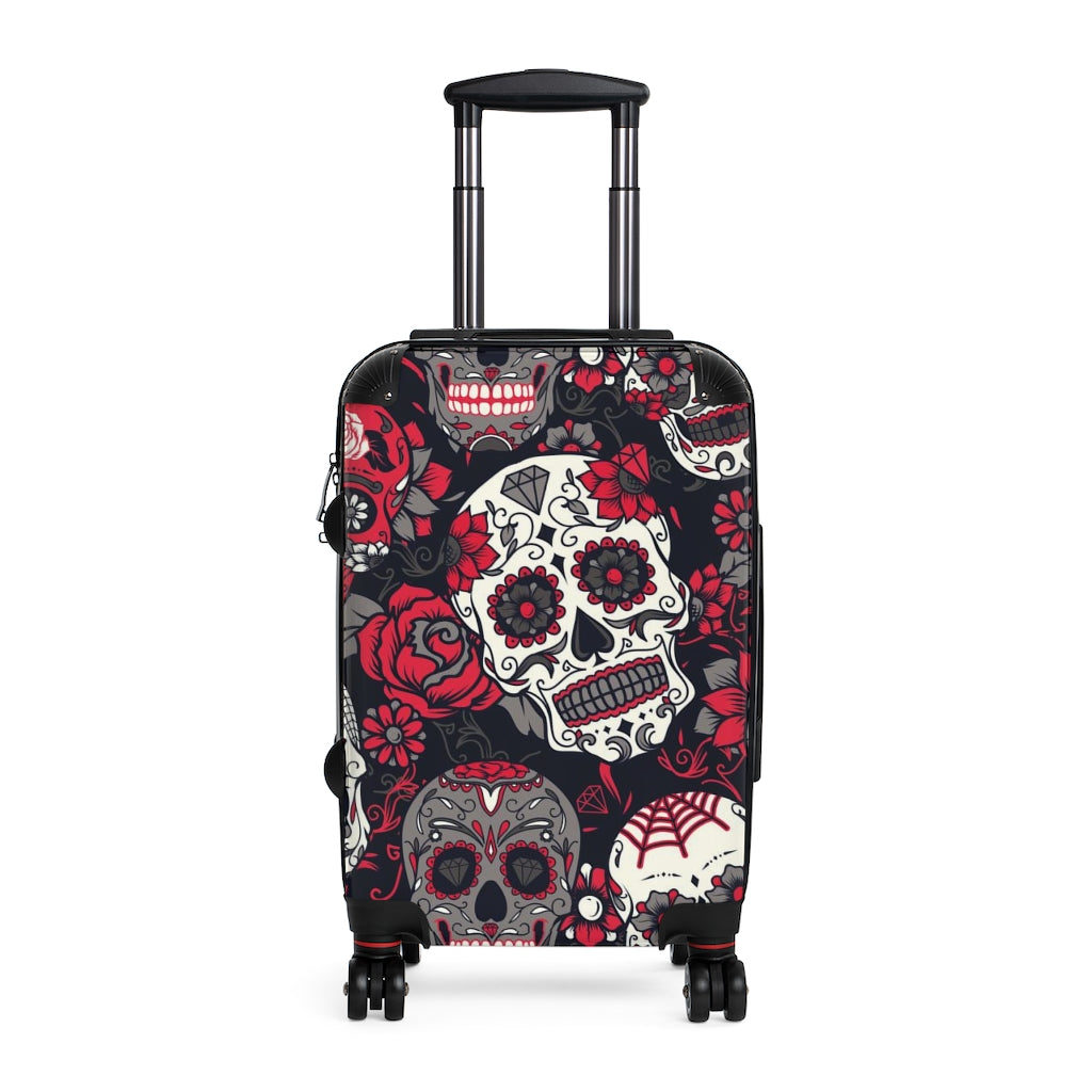 Dia de los muertos sugar skull Suitcases, sugar skull luggage