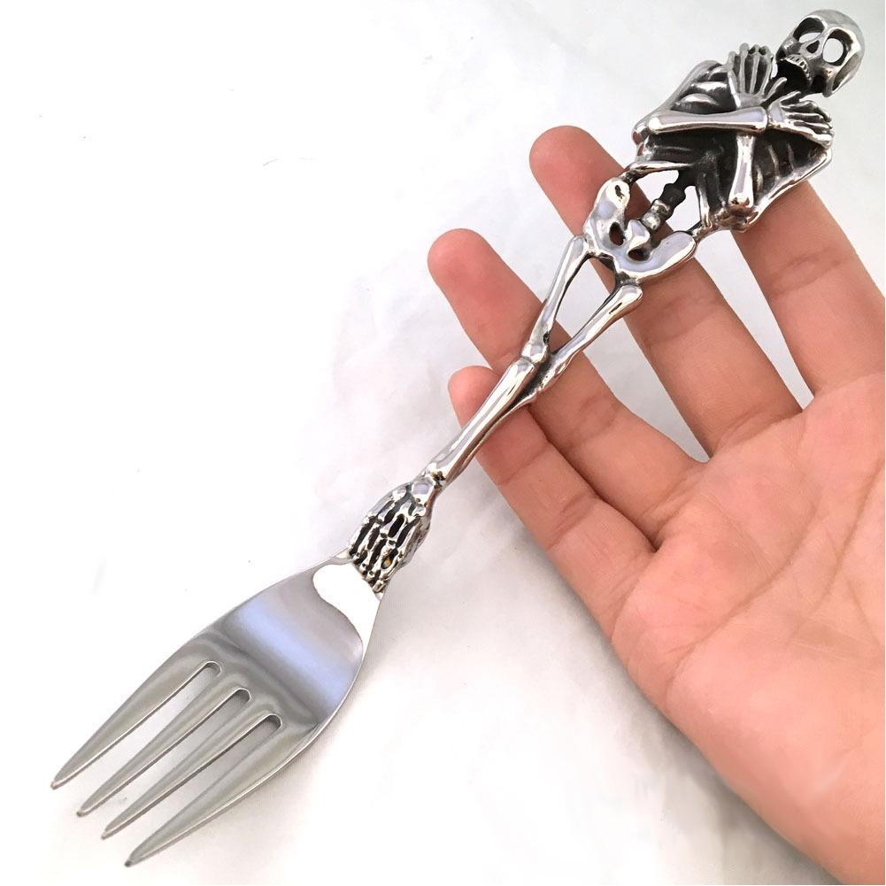 Skull Cutlery Set Stainless Steel Western Dinnerware Fork Wedding Dinner Sets