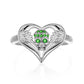 Angel Skull Love Heart Zircon Crystals Ring Wedding