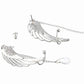 Angel Wings Flash Drop Earrings Crystal Chain Fringe Earrings Fashion Ear Clip