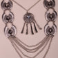 Angel wings bib necklace women biker bling jewelry gifts adjustable antique silver color