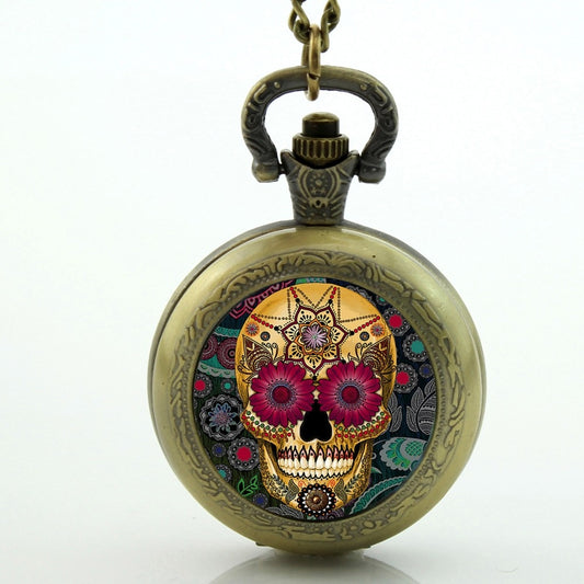 Skull pocket watch & Necklace