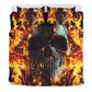 Fire gothic skull bedding duvet cover set