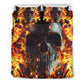 Fire gothic skull bedding duvet cover set