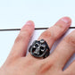 retro style stainless steel Vintage snake ring with red stone devil skull biker exquisite jewelry for man  BR8-440
