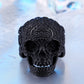 Wholesale Classic Garden Flower Skull Ring For Man Stainless Steel Man's Punk Style Jewelry BR8-071 US Size
