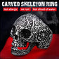 Wholesale Classic Garden Flower Skull Ring For Man Stainless Steel Man's Punk Style Jewelry BR8-071 US Size