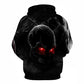 Autumn Winter Fashion Men/women Hoodies Red eyes Skull head Hooded Hoody Sweatshirt 3D lovely Tracksuits