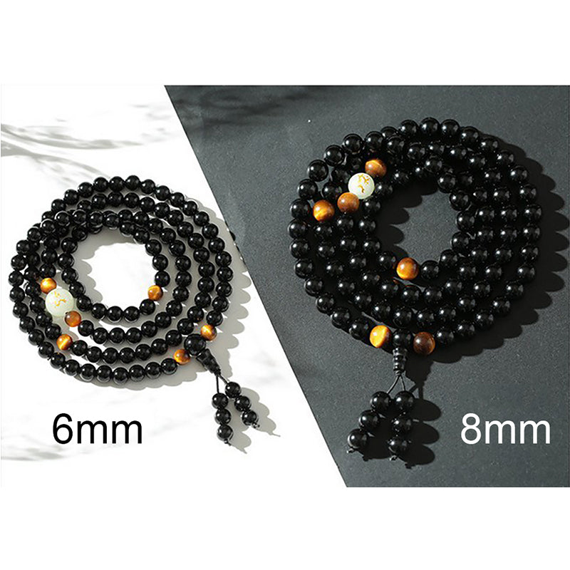 Dragon Black Buddha Beads Bangles & Bracelets Handmade Jewelry Ethnic Glowing in the Dark Bracelet for Women or Men 2018