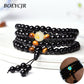 Dragon Black Buddha Beads Bangles & Bracelets Handmade Jewelry Ethnic Glowing in the Dark Bracelet for Women or Men 2018