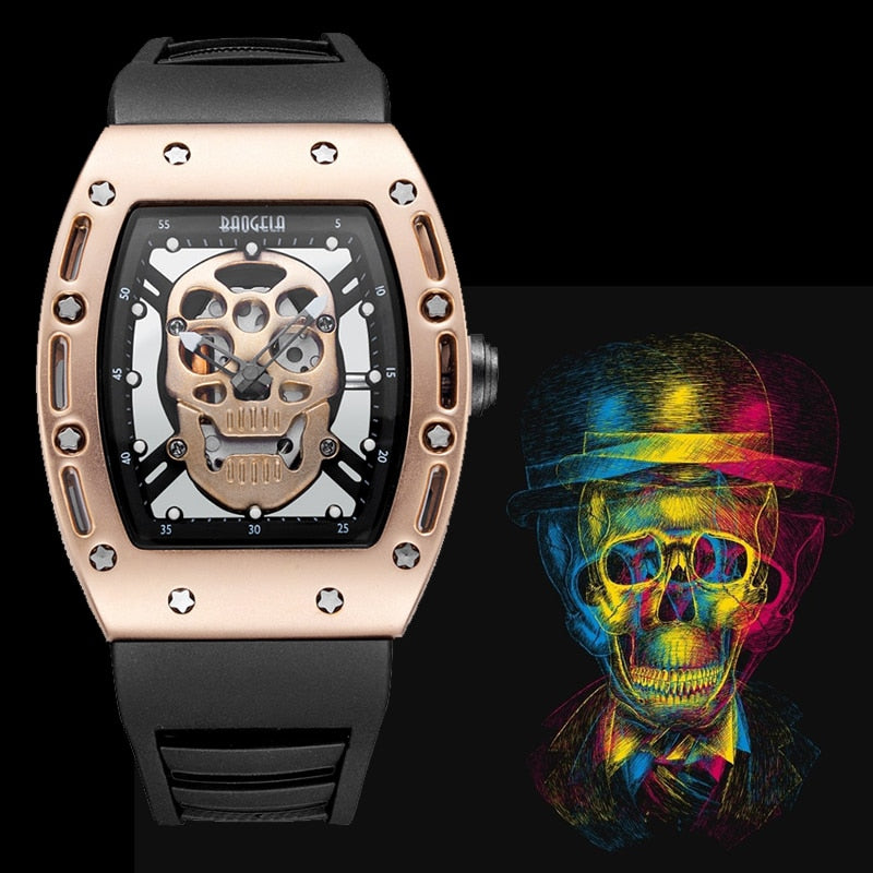 New Arrival Pirate Skull Style Quartz Men Watches Military Silicone Brand Sports Watch Waterproof Relogio Masculino