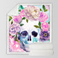 Sugar Skull Blanket Roses Microfiber Sherpa Sofa Throw Blanket Floral