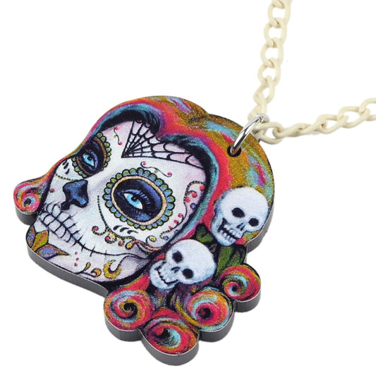 Skull Necklace Pendant Chain Fashion Punk Jewelry Charms