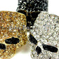 Brand Skull Rings For Men Rock Punk Unisex Crystal Black/Gold Color Biker Ring Male Fashion Skull Jewelry Wholesale