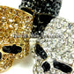 Brand Skull Rings For Men Rock Punk Unisex Crystal Black/Gold Color Biker Ring Male Fashion Skull Jewelry Wholesale
