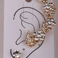 Butterfly left ear cuff wrap clip earrings gold silver color  australian crystal jewelry for women