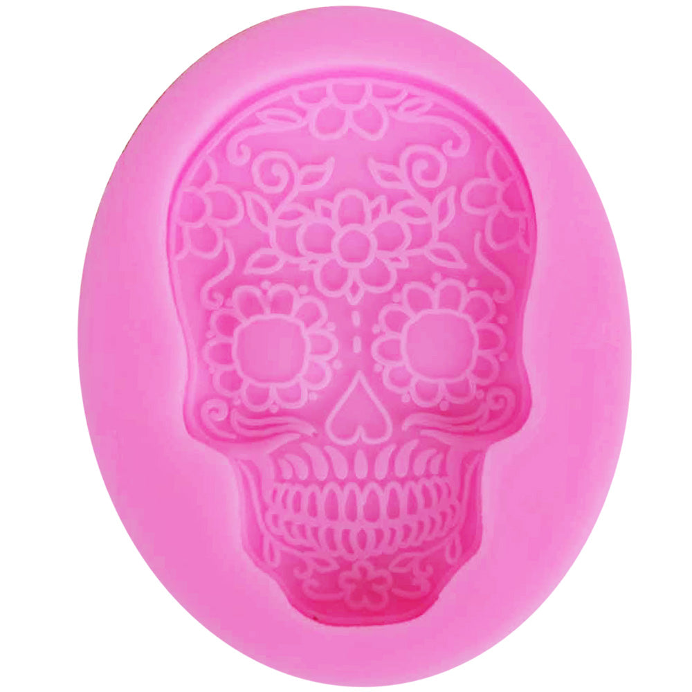Skeleton Head Skull Silicone Mold Candy Jelly Mould Fondant Cake Decorating Pastry Baking Tools