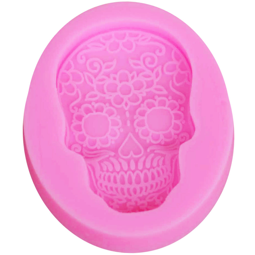 Skeleton Head Skull Silicone Mold Candy Jelly Mould Fondant Cake Decorating Pastry Baking Tools