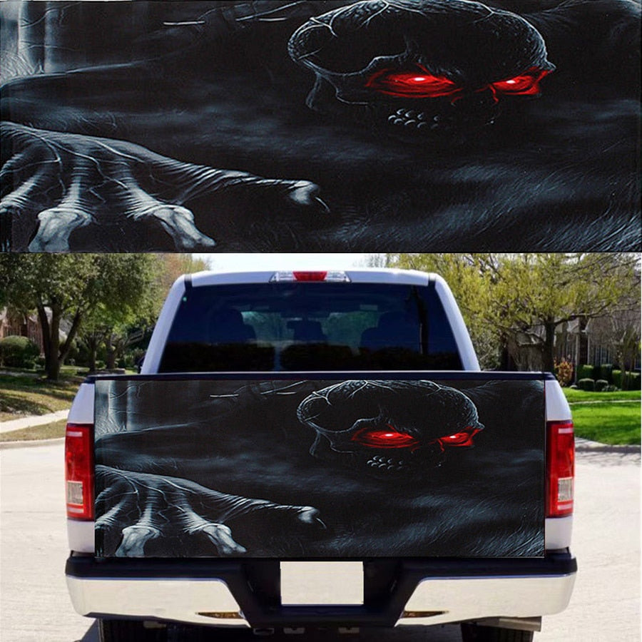 Car Sticker Horror Skull Tailgate Pattern Decal Halloween