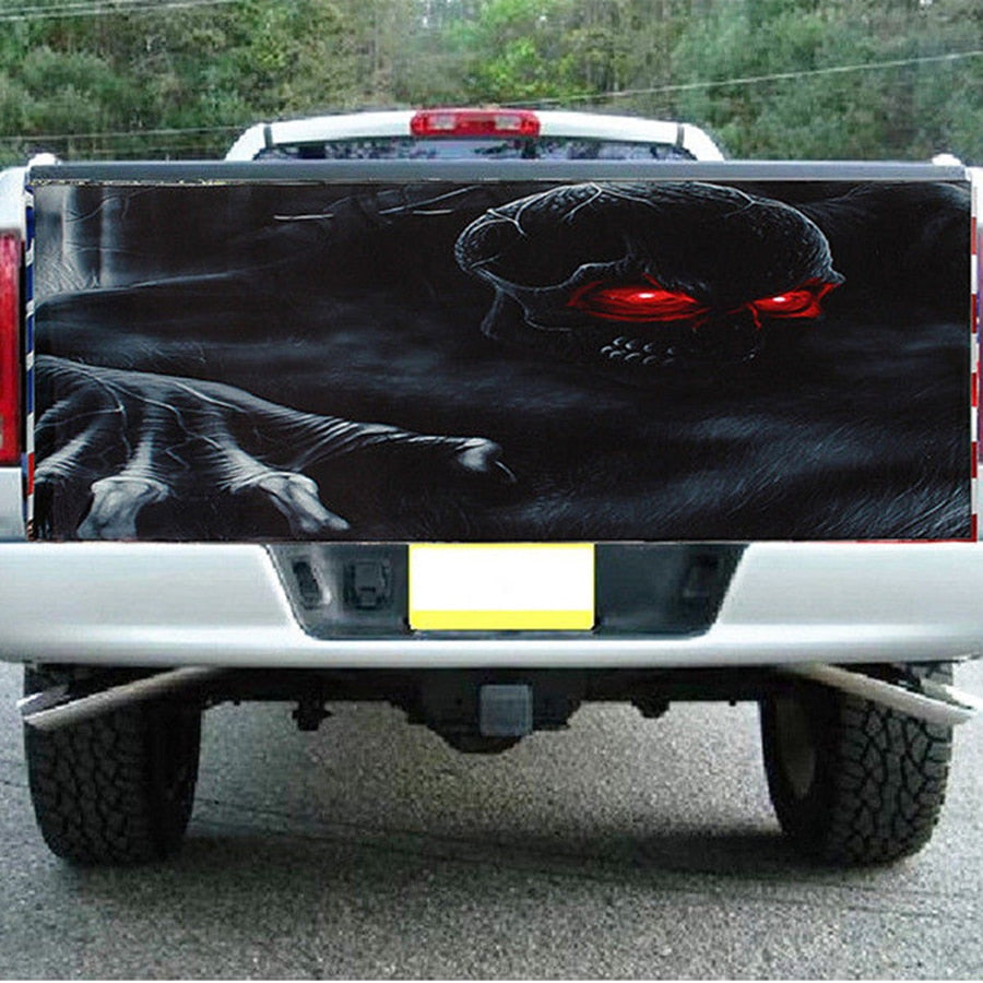 Car Sticker Horror Skull Tailgate Pattern Decal Halloween