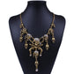 Classic Maxi Statement Vintage Pirate Skeleton Skull Necklaces & Pendants Retro Rhinestone Punk Necklace