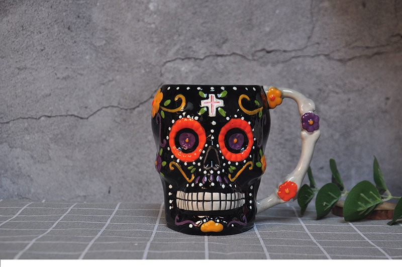 Sugar Skull Cup European Punk Skull Head mug 500ml