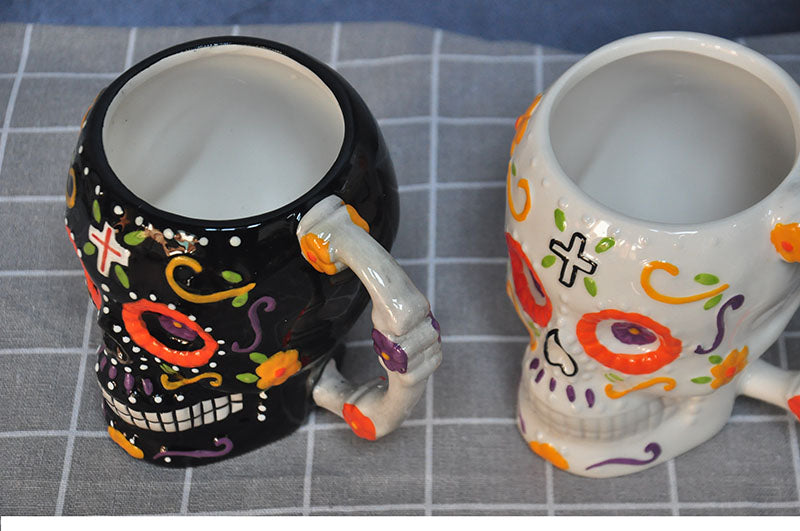 Sugar Skull Cup European Punk Skull Head mug 500ml