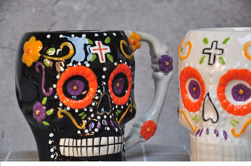 Sugar Skull Cup European Punk Skull Head mug 500ml