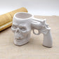 Creative stainless steel skull cup mechanical gear beer glass bar