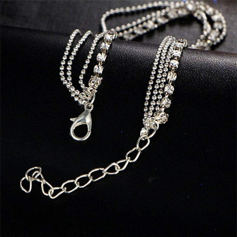 Crystal Beads Multilayer Chain Fashion Ankle Bracelet Charm Foot Jewelry boot jewelry chains cheville Leg Bracelet