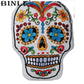 Colorful LED Halloween inflatable skull head skeleton decoration for party use