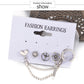 Vintage Elegant Statement Chain Sun Moon Leaves Earrings Fashion Jewelry Silver Ear Cuff Clip Earrings For Women