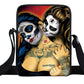 Dark Gothic Girl Mini Skull Crossbody Bags