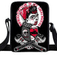 Dark Gothic Girl Mini Skull Crossbody Bags