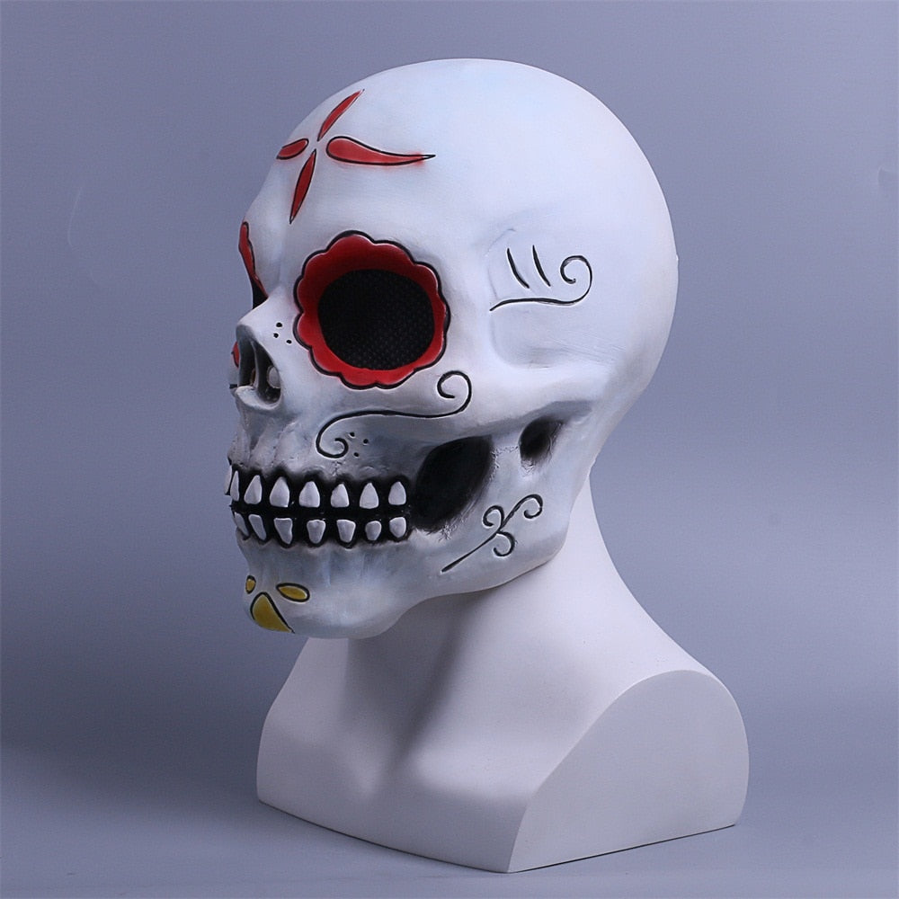 Day of the Dead Mask Cosplay Fancy Dress Halloween Mask Skull Horror Scary Mask